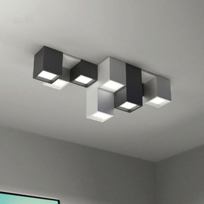 Modern Acrylic Geometric Combination LED Ceiling Light