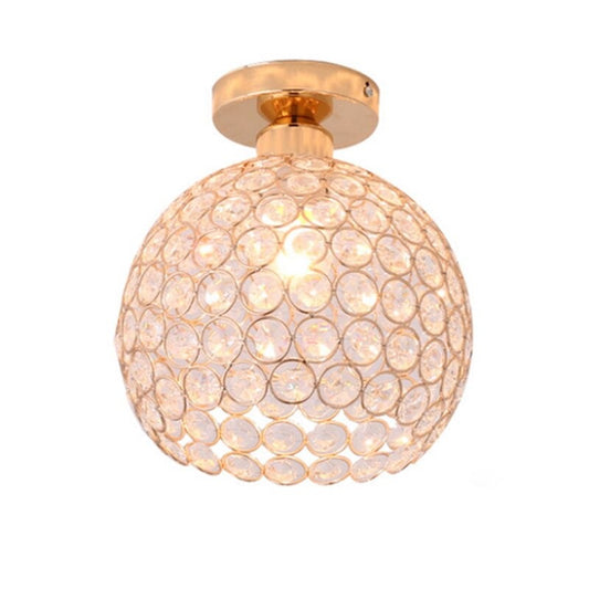 Chrome Crystal Ball LED Ceiling Lamp