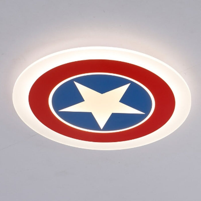 Captain America Bedroom Acrylic LED Ceiling Lamp