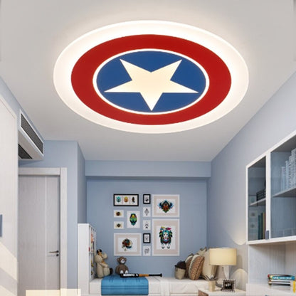 Captain America Bedroom Acrylic LED Ceiling Lamp