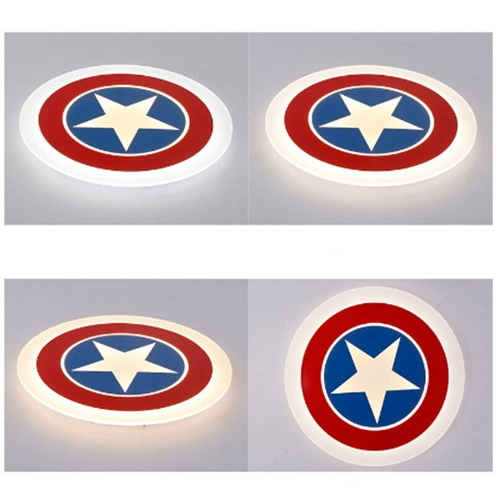 Captain America Bedroom Acrylic LED Ceiling Lamp