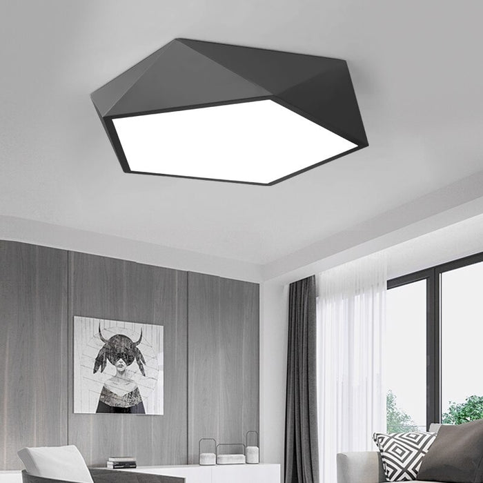 Modern Creative Diamond Black Iron Ceiling Light