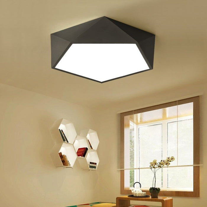 Modern Creative Diamond Black Iron Ceiling Light