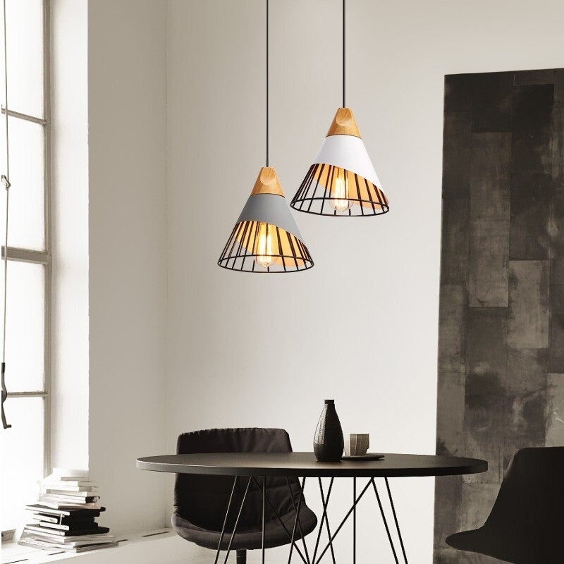 Creative Wood Led Single Pendant Light