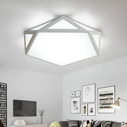 Nordic Diamond Hollow Iron LED Ceiling Lamp