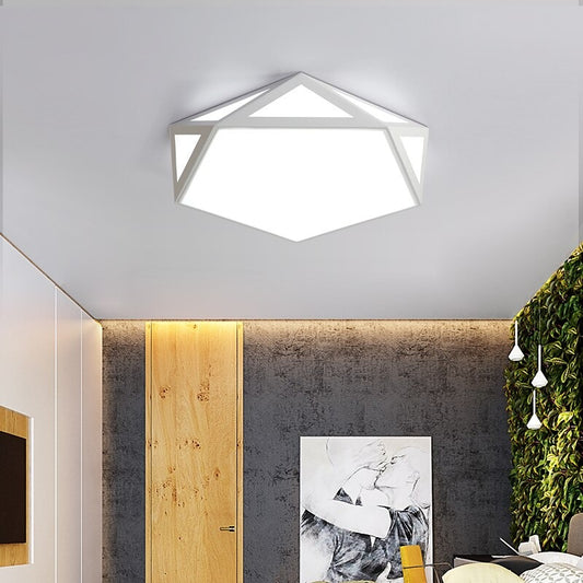 Nordic Diamond Hollow Iron LED Ceiling Lamp