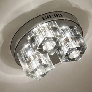 Modern Crystal LED Bulb Ceiling Light Fixture