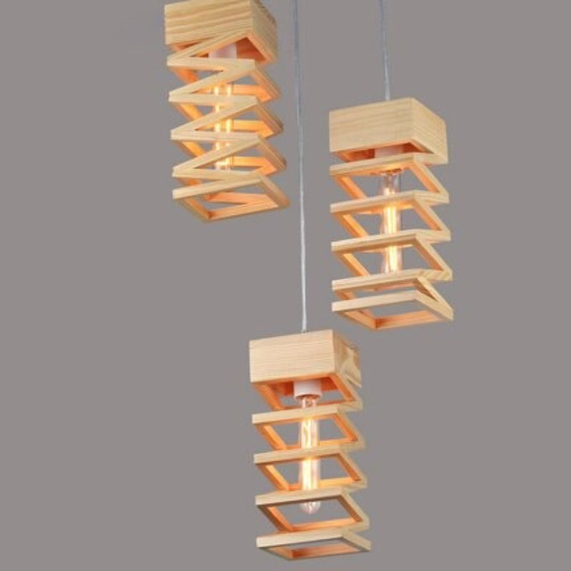 Modern Wood Designer Pendant light