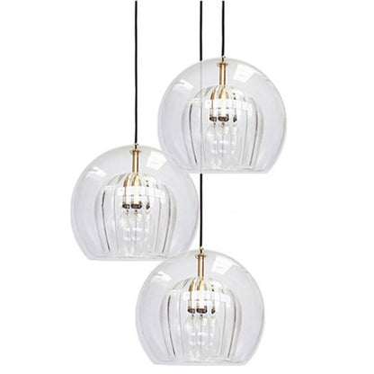 Double Transparent Glass Pendant Lamp