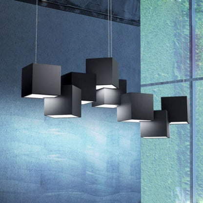 Modern Geometric Square Design LED Chandelier