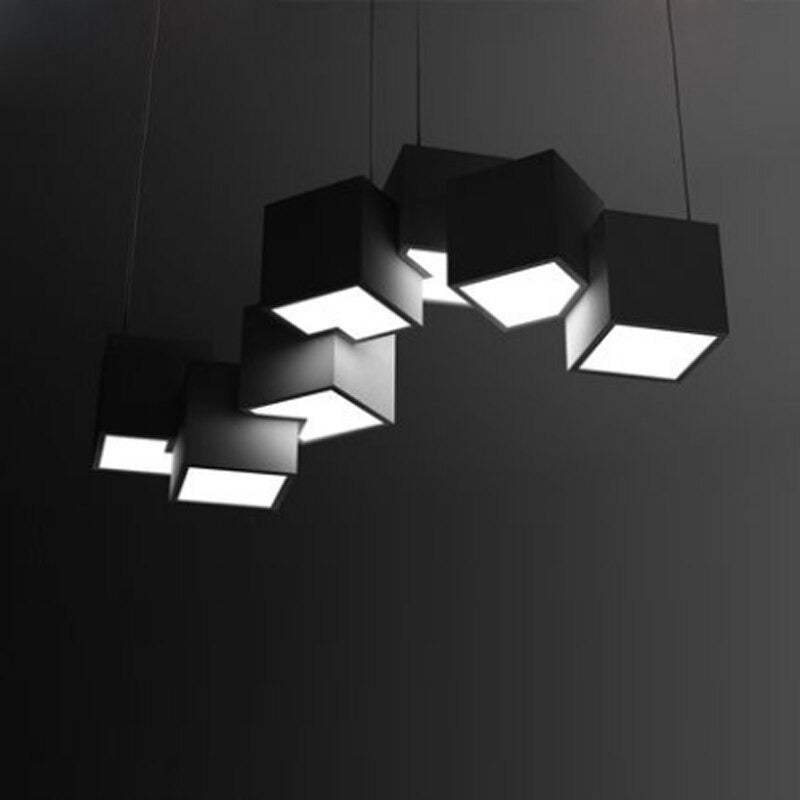 Modern Geometric Square Design LED Chandelier