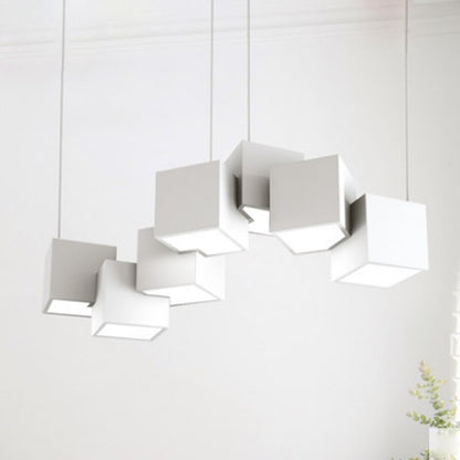 Modern Geometric Square Design LED Chandelier