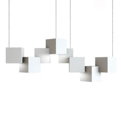 Modern Geometric Square Design LED Chandelier