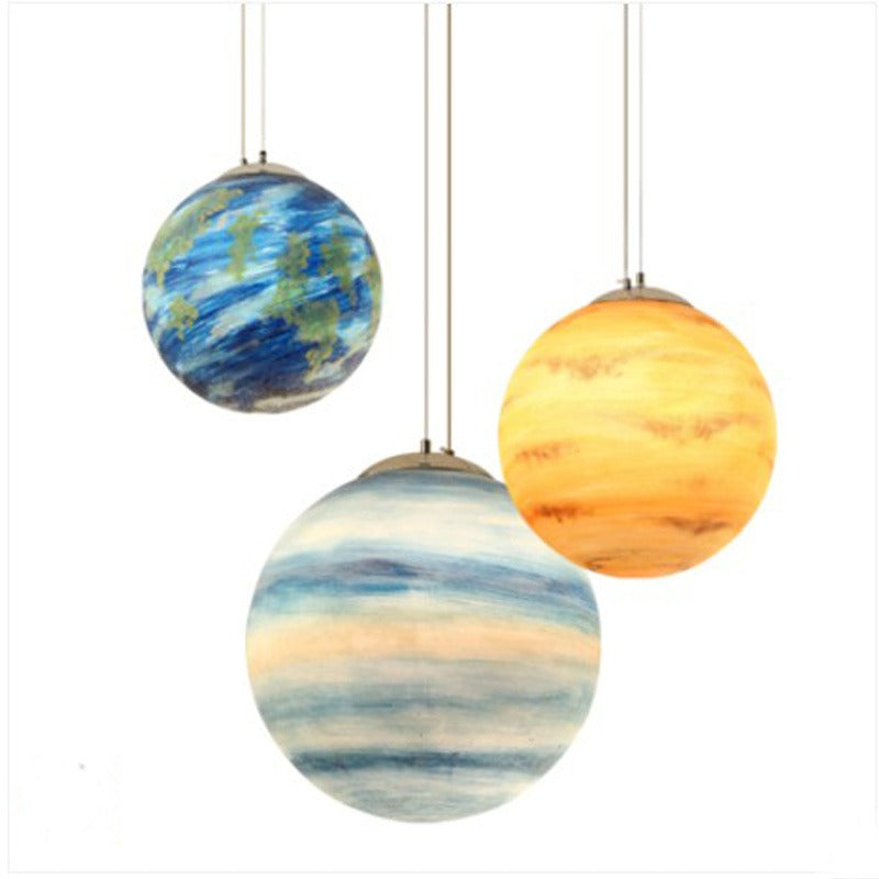 Planet Shaped Pendant Light Fixture