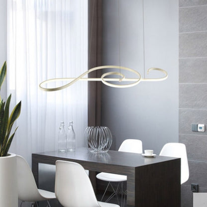 Musical Notes Design White Aluminum Pendant Lamp