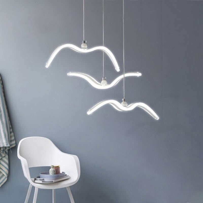 Modern Seagull Design Acrylic Pendant Lamp