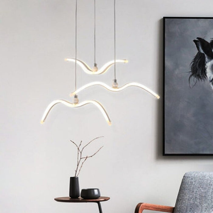 Modern Seagull Design Acrylic Pendant Lamp