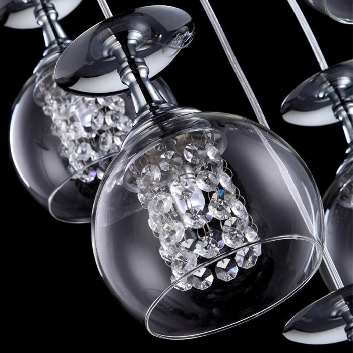Modern Clear Glass Crystal Chandelier