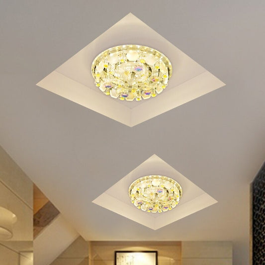 Aisle Crystal Fish Design Colorful LED Ceiling Lamp