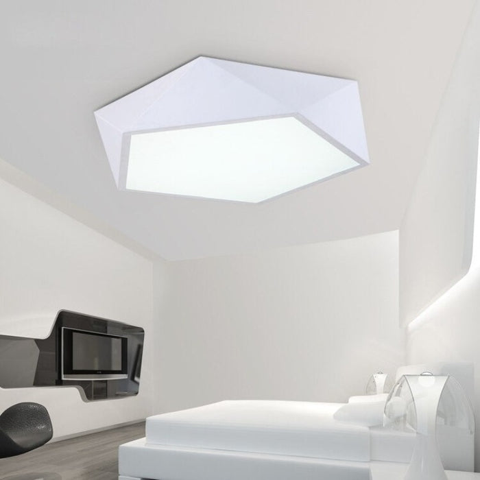 Geometrical Iron Body Diamond Design LED Ceiling Light