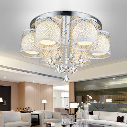 Modern Glass Ball Diamond Crystal E27 Bulb Ceiling Light