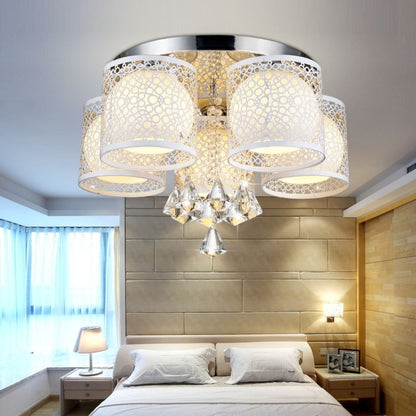 Modern Glass Ball Diamond Crystal E27 Bulb Ceiling Light