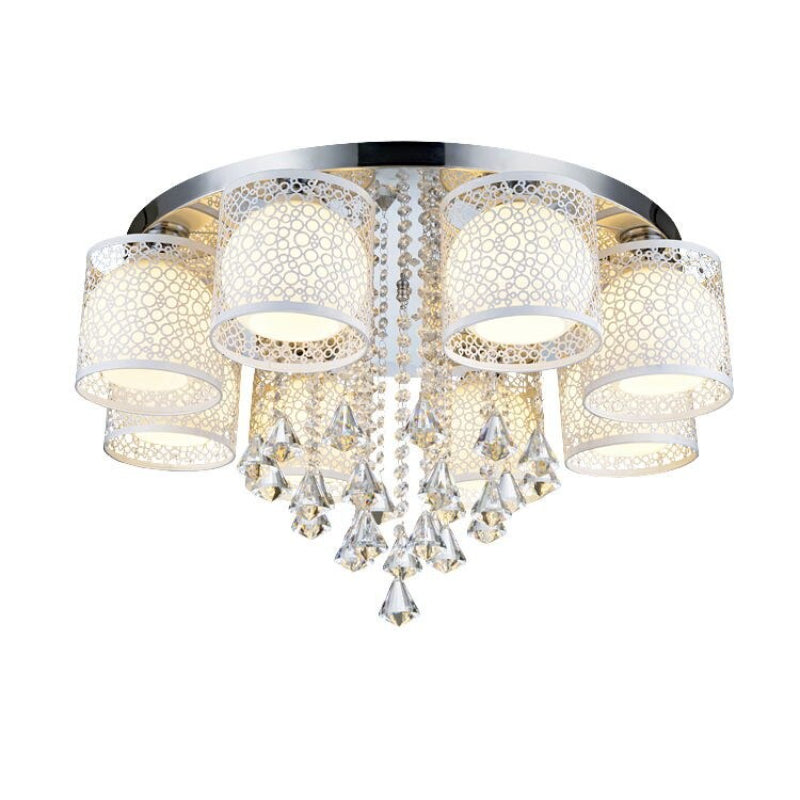 Modern Glass Ball Diamond Crystal E27 Bulb Ceiling Light