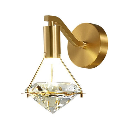 Golden Copper Single Bedroom LED Wall Lamp