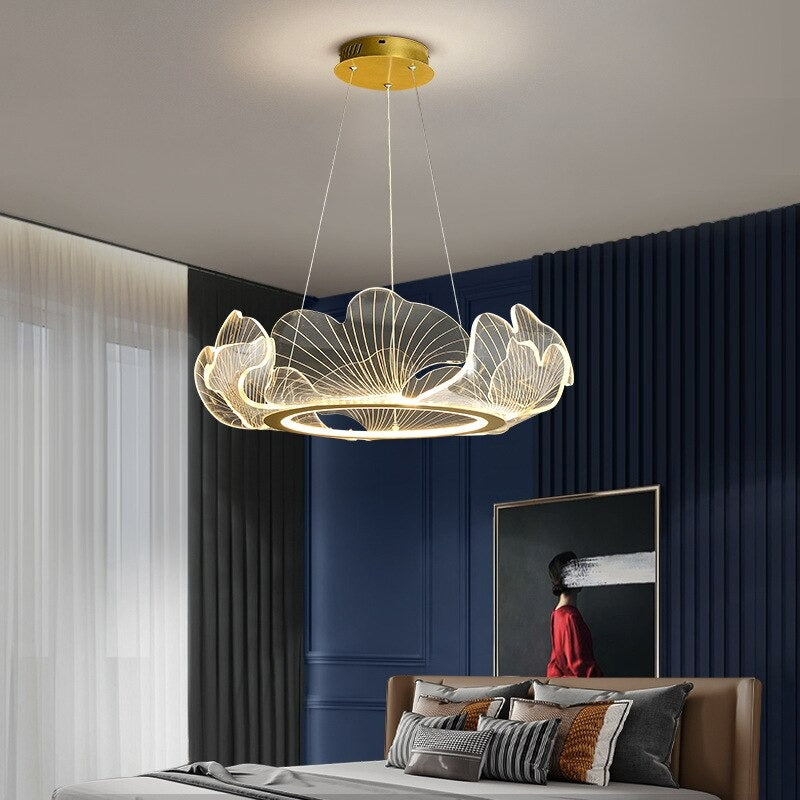 Modern Lotus Leaf LED Chandelier