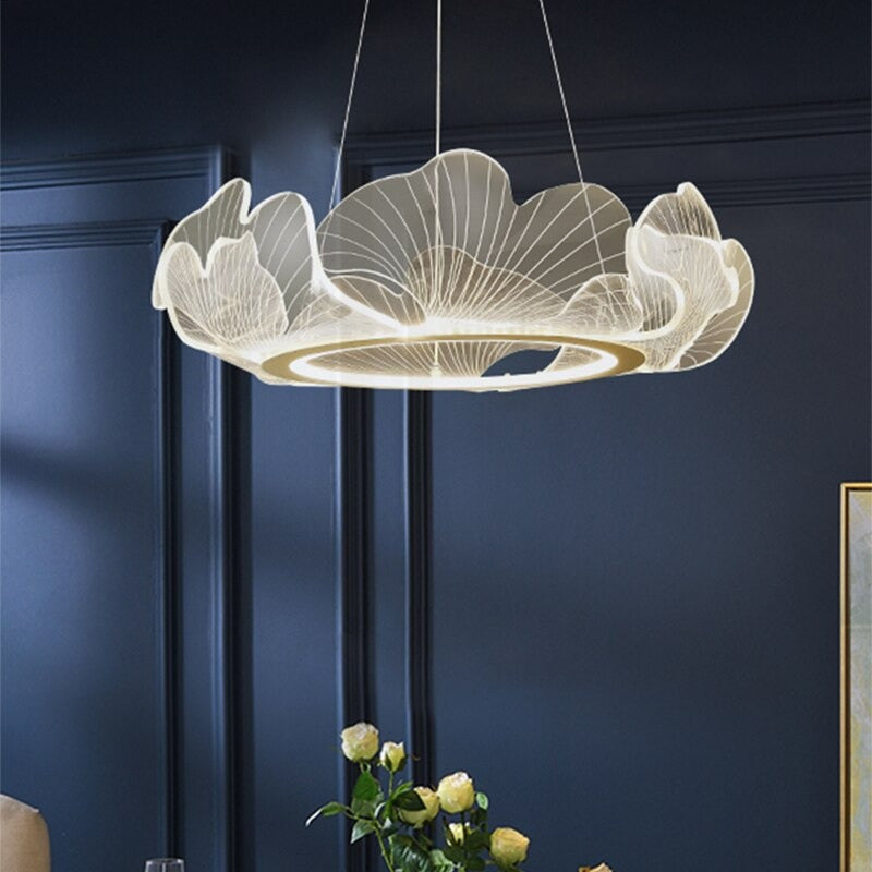 Modern Lotus Leaf LED Chandelier