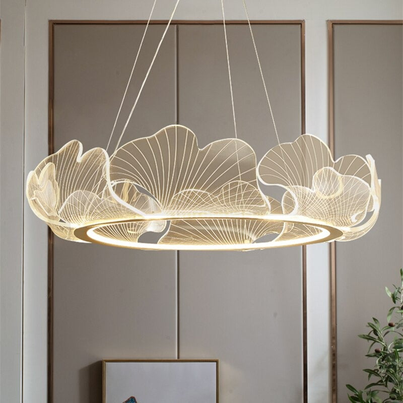 Modern Lotus Leaf LED Chandelier