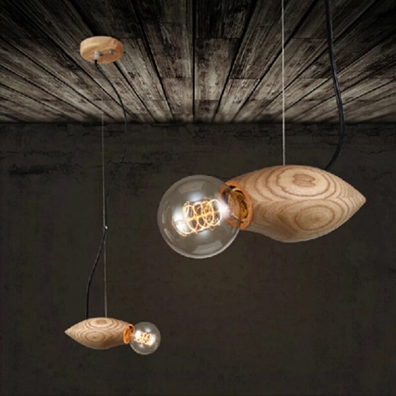 Honeybee Wood Pendant Light Fixture