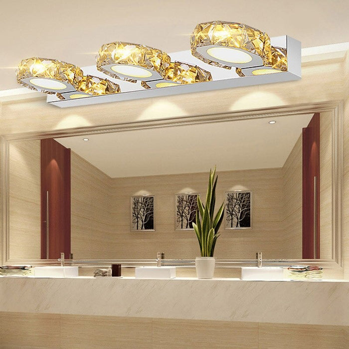 Modern Amber Crystal LED Make-Up Mirror Lights