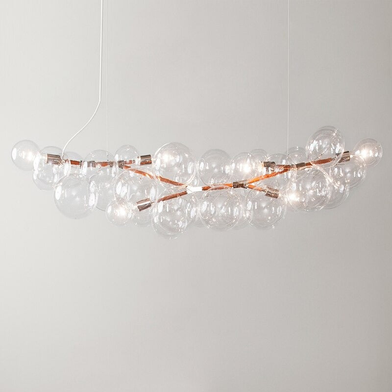 Nordic LED Clear Glass Bubble Design Chandelier Lamp