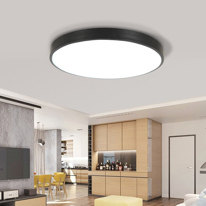 Black Round Modern LED Ceiling Light