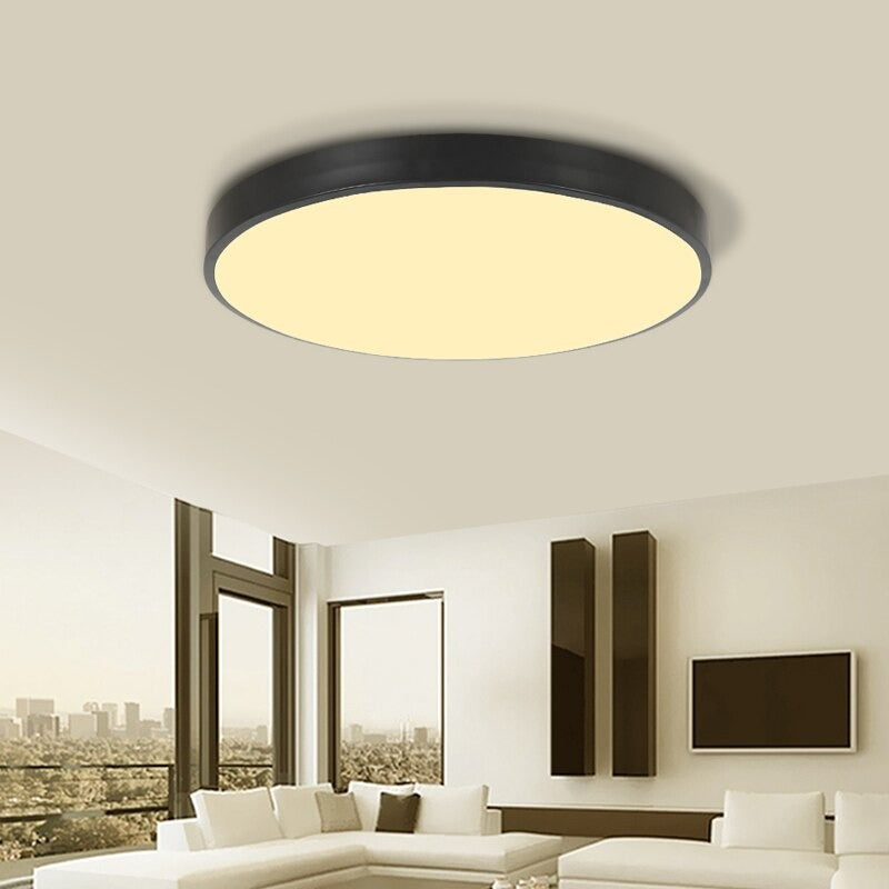 Black Round Modern LED Ceiling Light