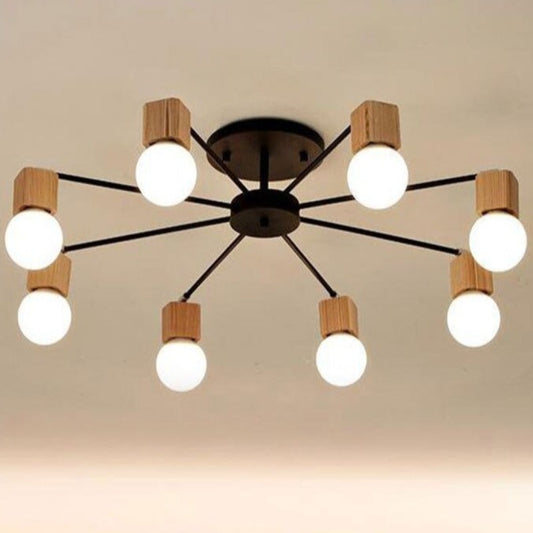 Living Room Wooden LED Ceiling Lights Fixture