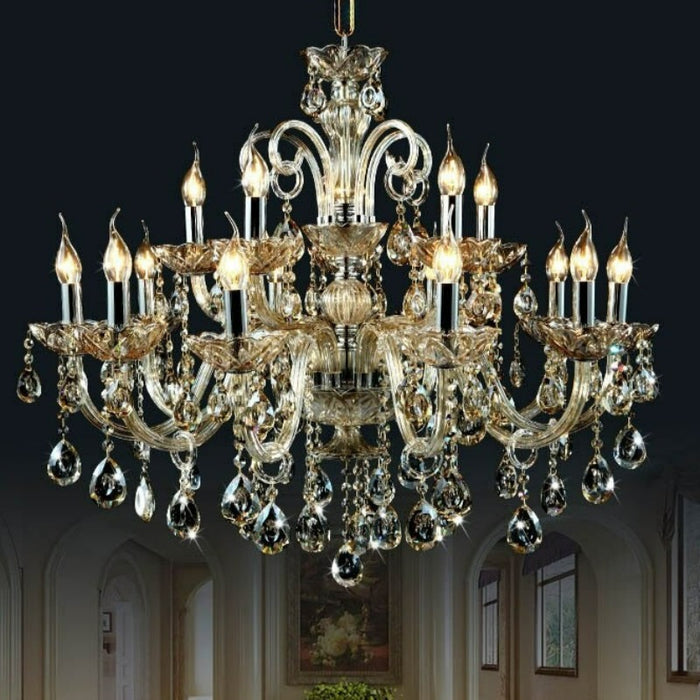 15 Arms Crystal Chandelier Lamp