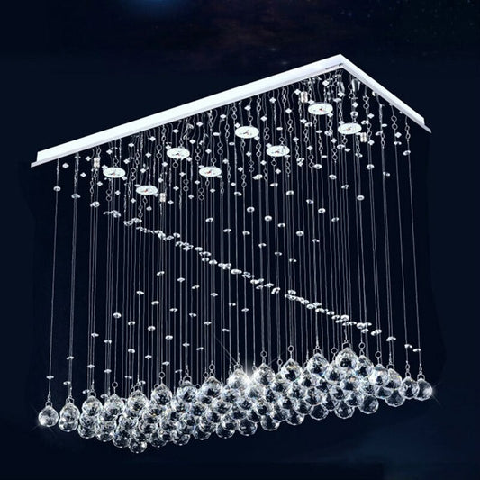 Hanging Clear Crystal Balls Ceiling Light