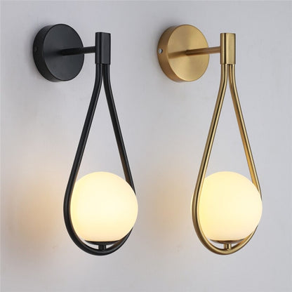 Modern Metal Glass Ball Wall Lamp