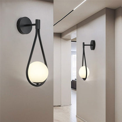 Modern Metal Glass Ball Wall Lamp