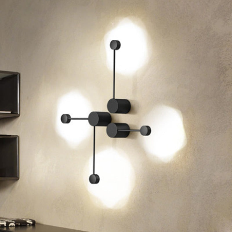 Modern Minimalist Black Painted Interior Wall Lamp