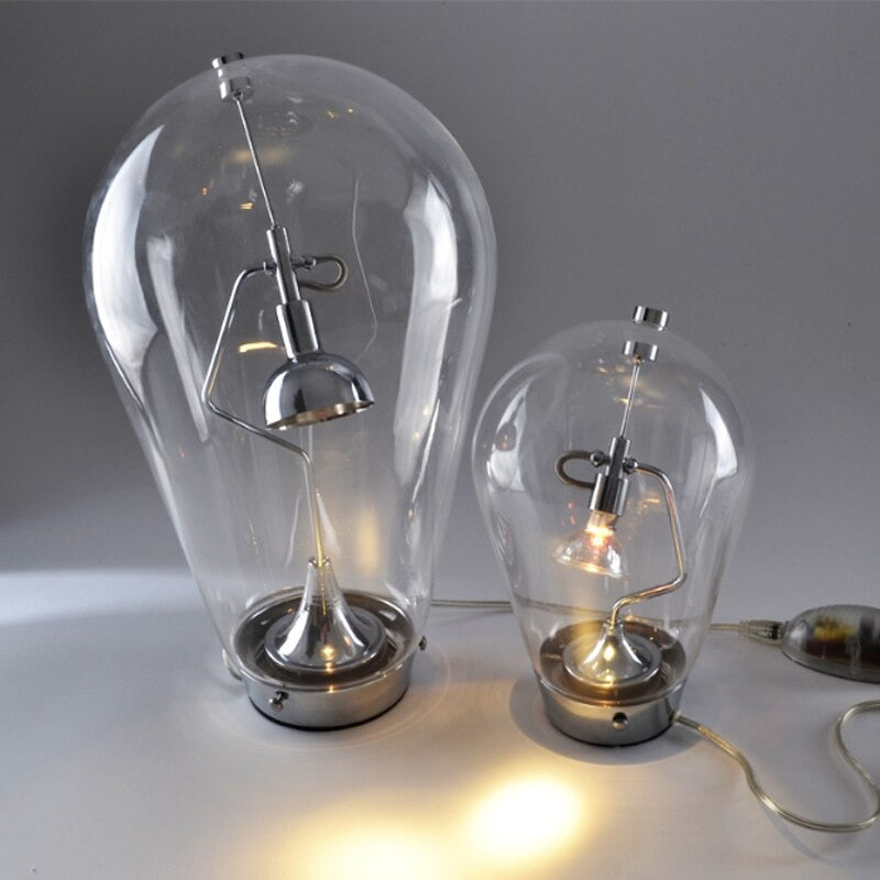 Modern Adjustment Transparent Glass Table Lamp