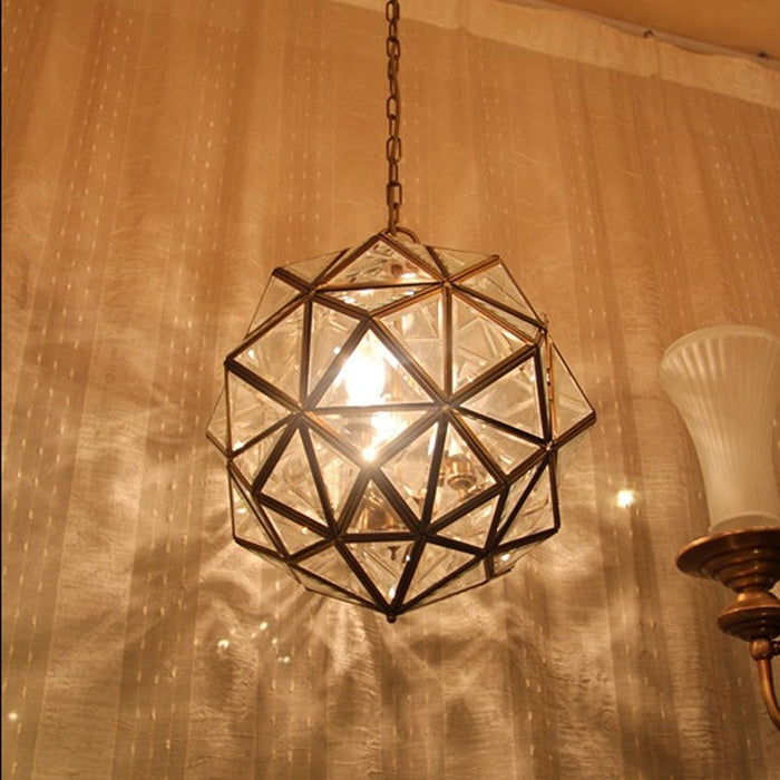 Spherical Polygon Design Pendant Light Holder