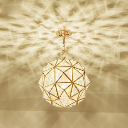 Spherical Polygon Design Pendant Light Holder