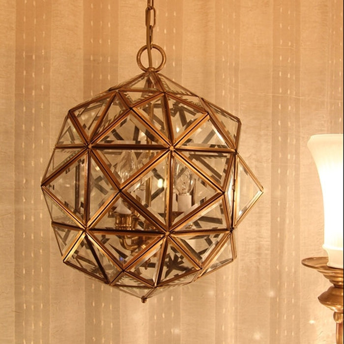 Spherical Polygon Design Pendant Light Holder