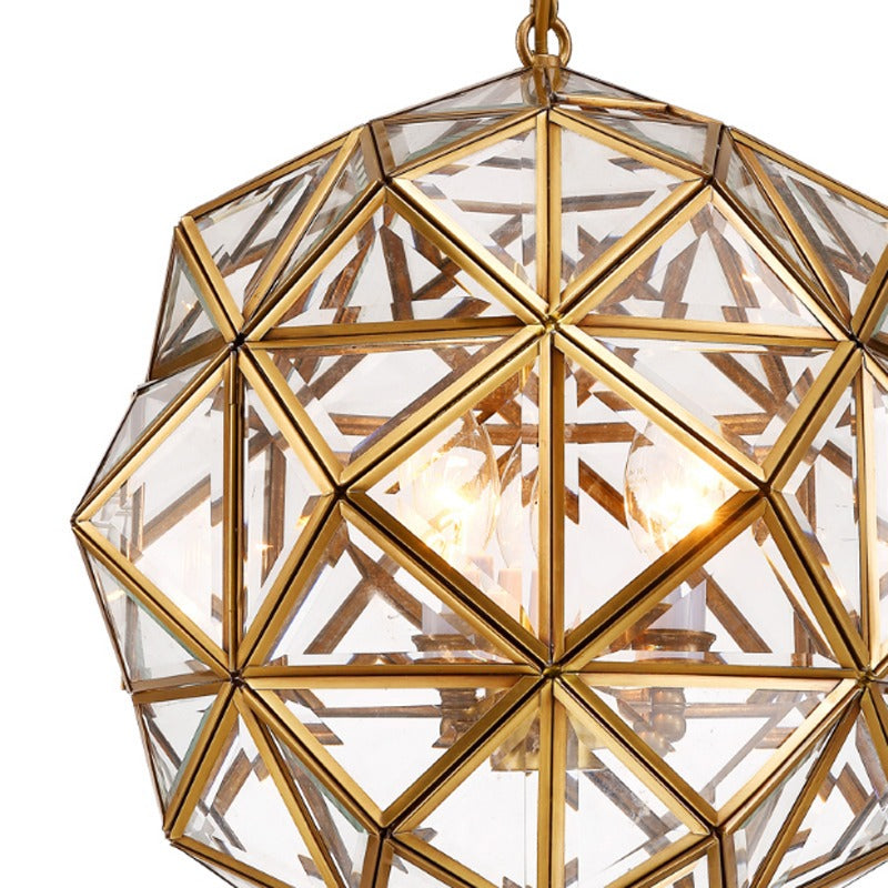 Spherical Polygon Design Pendant Light Holder