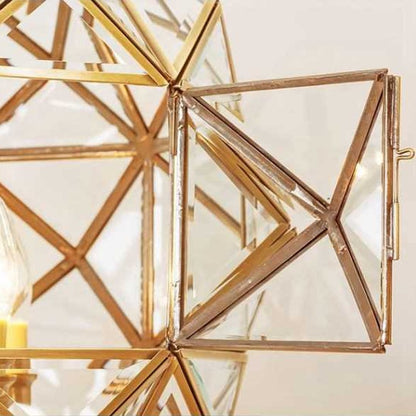 Spherical Polygon Design Pendant Light Holder