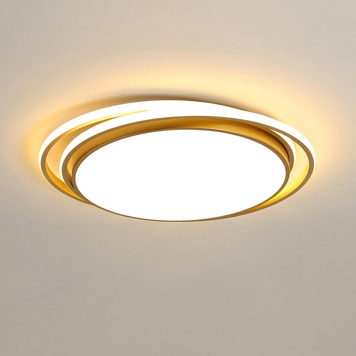 Golden Round LED Ceiling Lamp