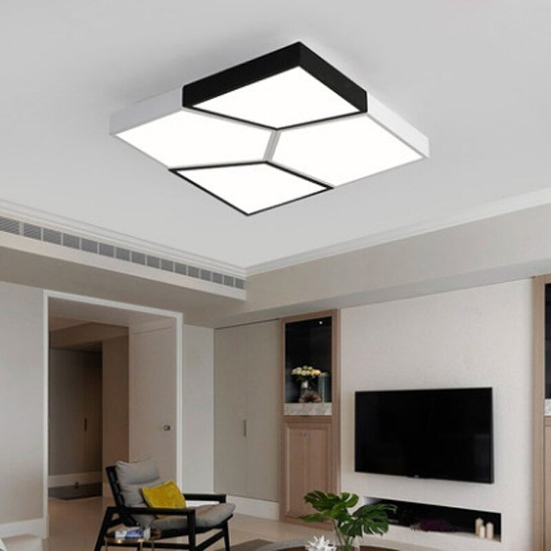 Creative Geometric Black And White Ceiling Lamp